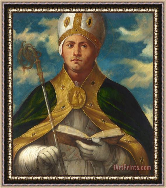 Girolamo Romanino Saint Gaudioso Framed Painting