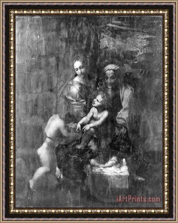 Giulio RomanoRaphael Madonna And Child with Saints Elizabeth And John Framed Print