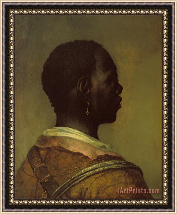 Govaert Flinck Head of a Black Man Framed Painting