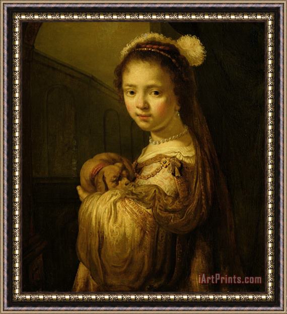 Govaert Flinck Picture of a Young Girl Framed Painting