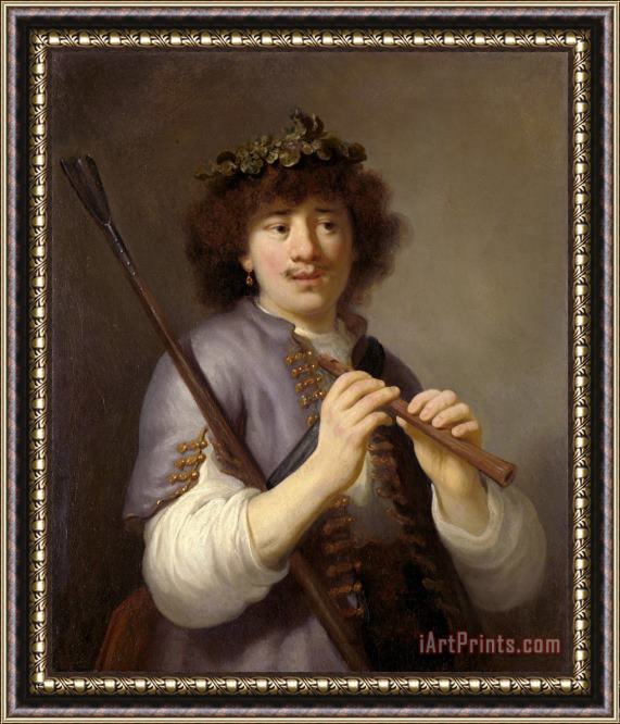 Govaert Flinck Rembrandt As Shepherd with Staff And Flute Framed Print