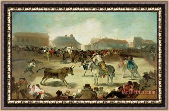 Goya A Village Bullfight Framed Painting