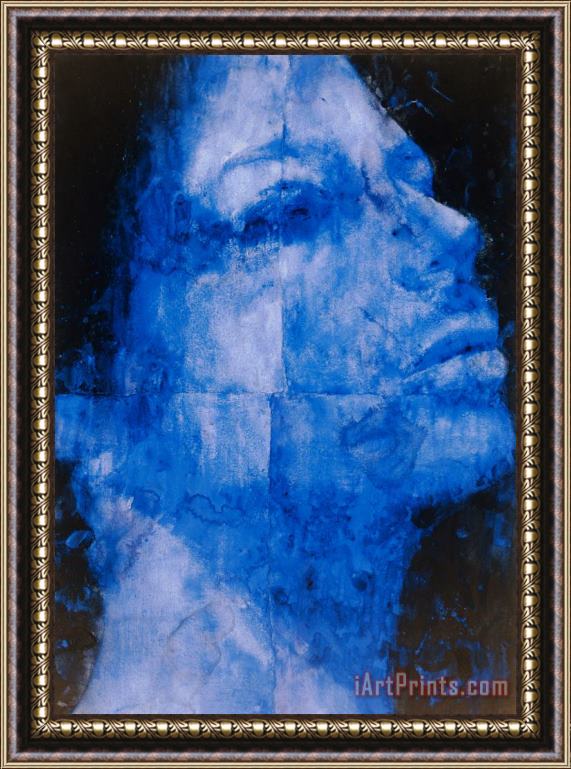 Graham Dean Blue Head Framed Painting