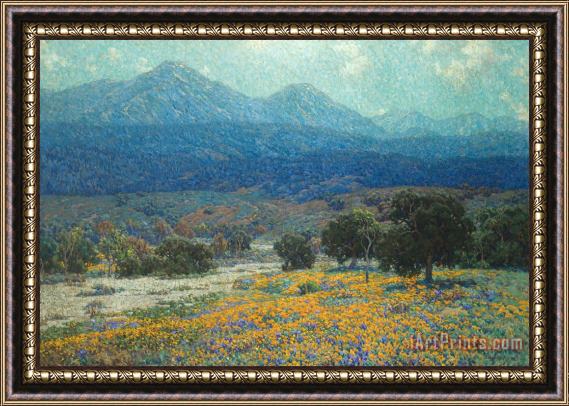 Granville Seymour Redmond California Poppy Field Framed Painting