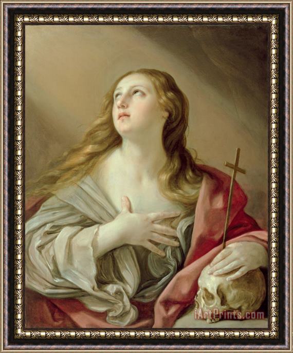 Guido Reni The Penitent Magdalene Framed Painting
