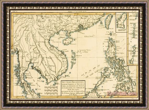 Guillaume Raynal Antique Map of South East Asia Framed Print