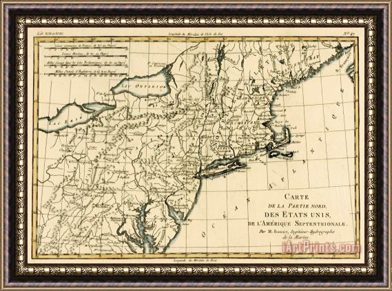 Guillaume Raynal Northeast Coast of America Framed Print