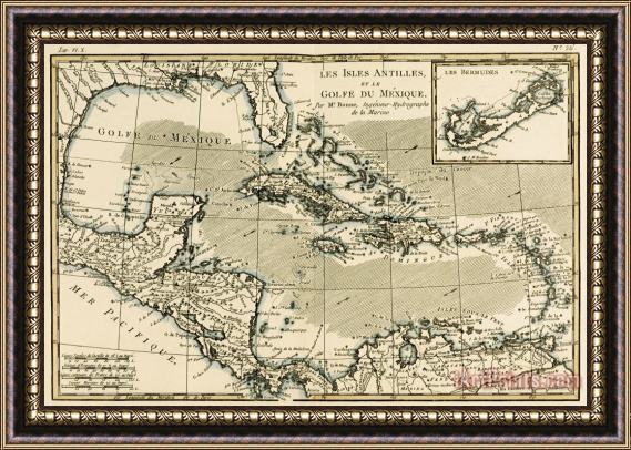 Guillaume Raynal The Antilles and the Gulf of Mexico Framed Print