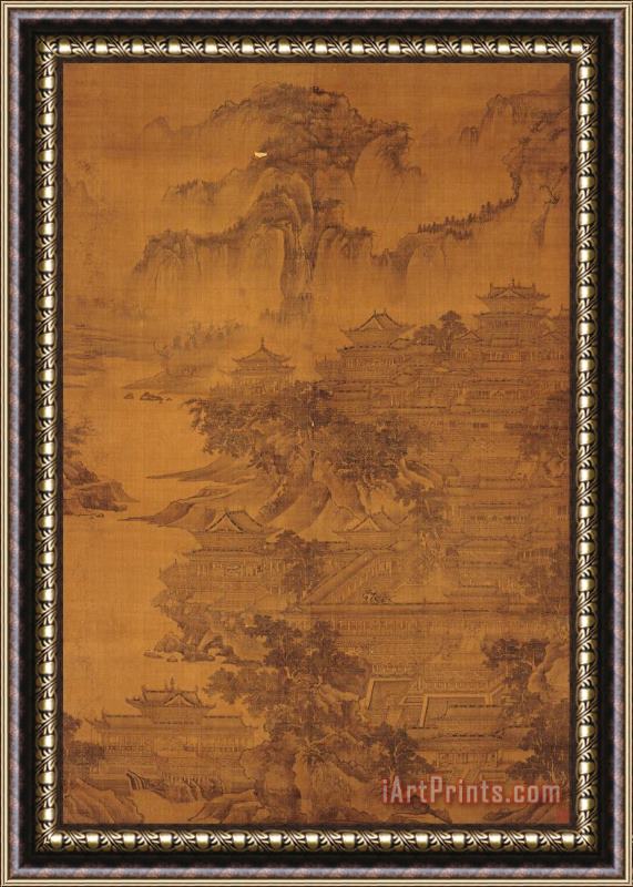 Guo Zhongshu Summer Palace of Emperor Ming Huang Framed Painting