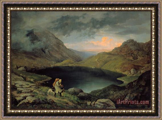 Gustav Karl Ludwig Richter Teich Im Riesengebirge Framed Painting