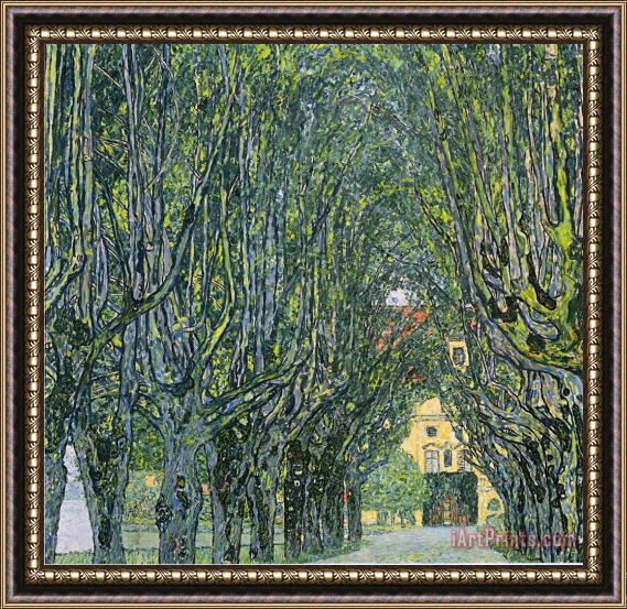 Gustav Klimt Avenue of Schloss Kammer Park Framed Print