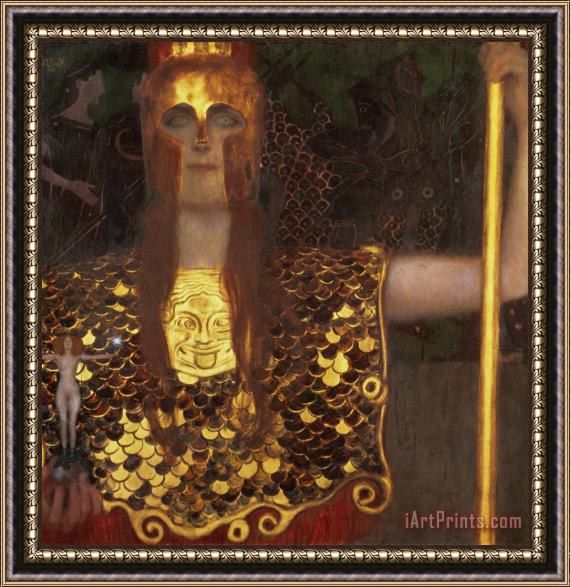 Gustav Klimt Minerva Framed Painting