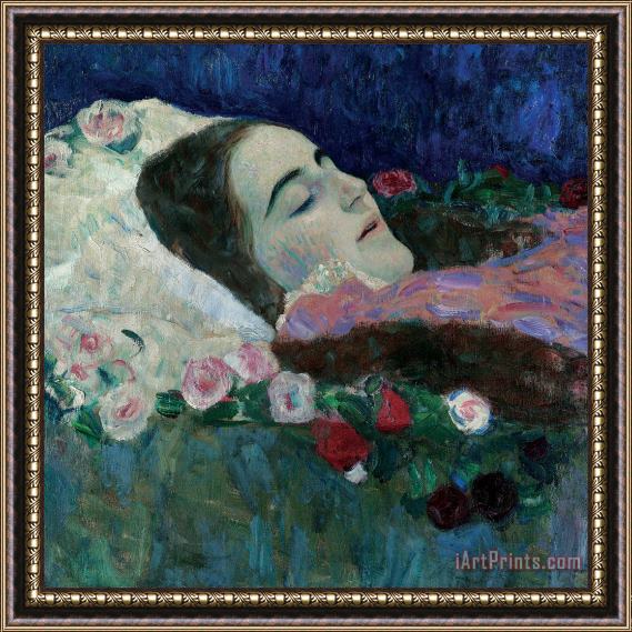 Gustav Klimt Ria Munk On Her Deathbed Framed Print