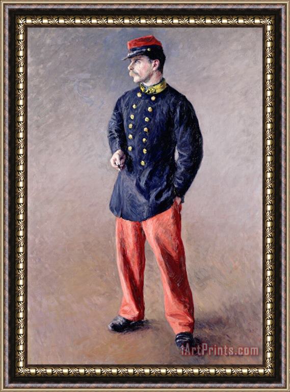 Gustave Caillebotte A Soldier Framed Painting