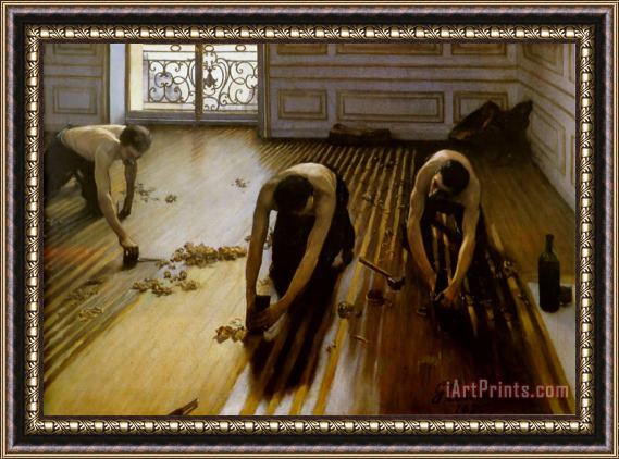 Gustave Caillebotte Floor Strippers Framed Painting
