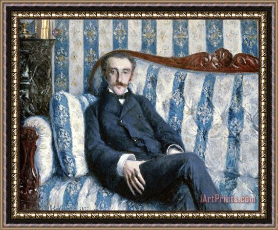 Gustave Caillebotte Portrait De Monsieur R Framed Painting