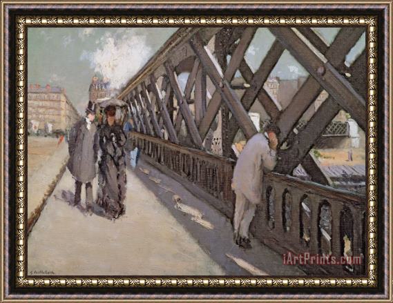 Gustave Caillebotte Study For Le Pont De L Europe Framed Painting