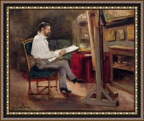 Artist Facing Blank Canvas By Norman Rockwell