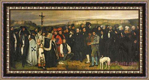 Gustave Courbet Burial at Ornans Framed Painting