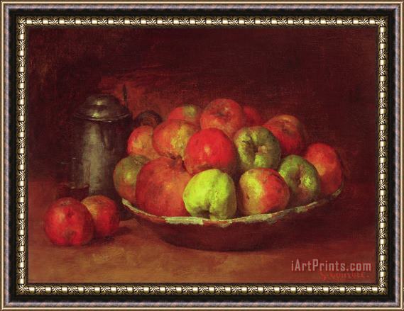 Gustave Courbet Still Life with Apples And a Pomegranate Framed Painting