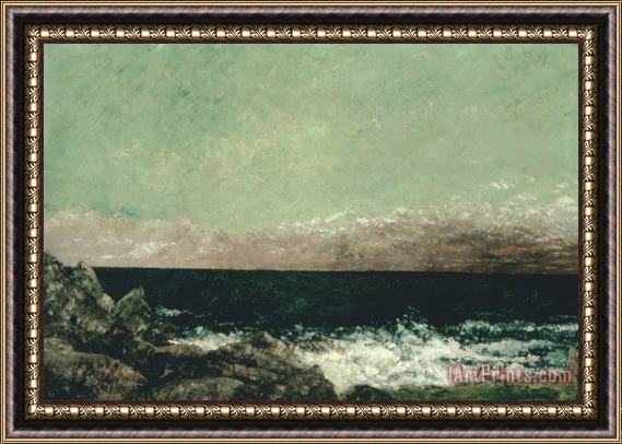 Gustave Courbet The Mediterranean Framed Painting