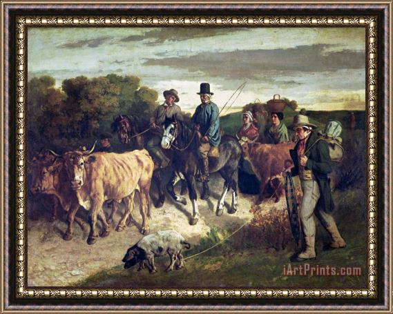 Gustave Courbet The Peasants of Flagey Returning From The Fair Framed Painting