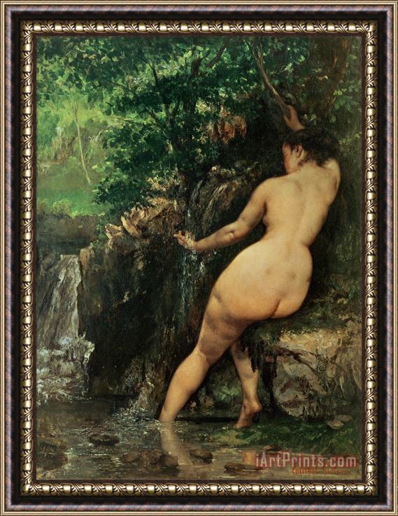 Gustave Courbet The Source or Bather at the Source Framed Print