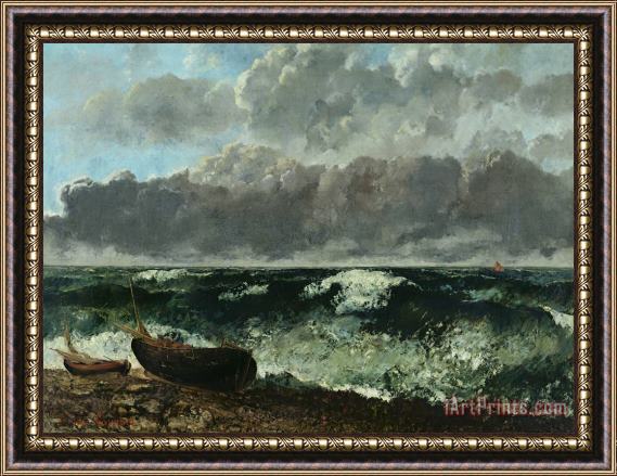 Gustave Courbet The Stormy Sea Framed Print