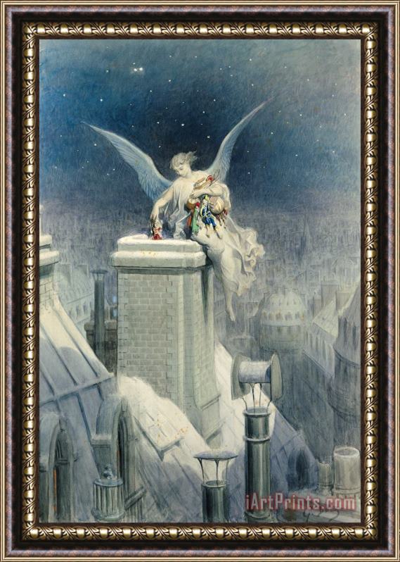 Gustave Dore Christmas Eve Framed Print