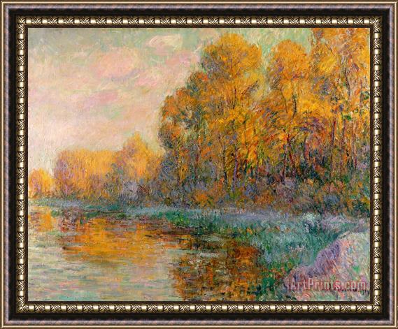 Gustave Loiseau A River in Autumn Framed Print