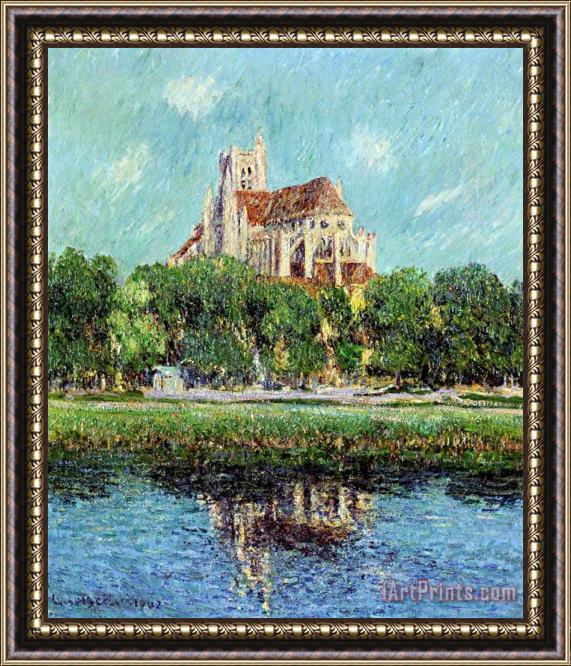 Gustave Loiseau The Cathedral at Auxerre Framed Print