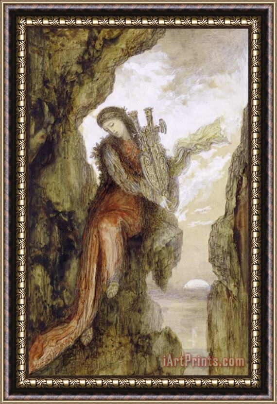 Gustave Moreau Sappho On The Cliff Framed Print