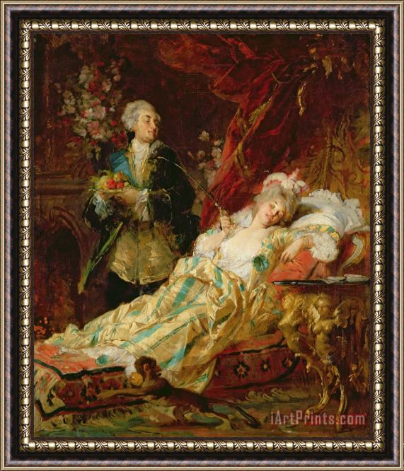 Gyula Benczur Louis XV and Madame Dubarry Framed Print