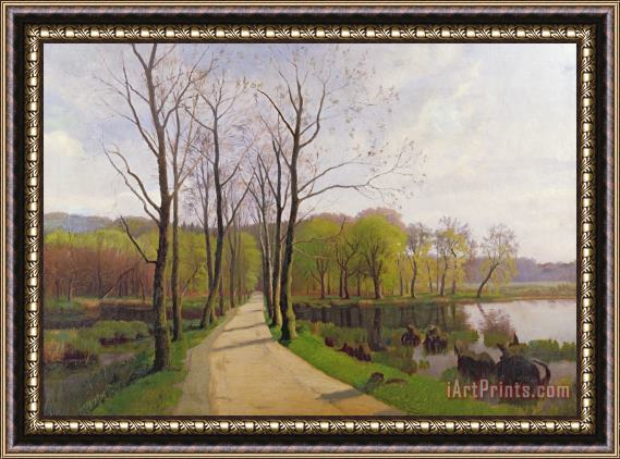Hans Brasen Spring Landscape Framed Painting