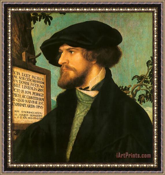 Hans Holbein the Younger Portrait of Bonifacius Amerbach Framed Painting