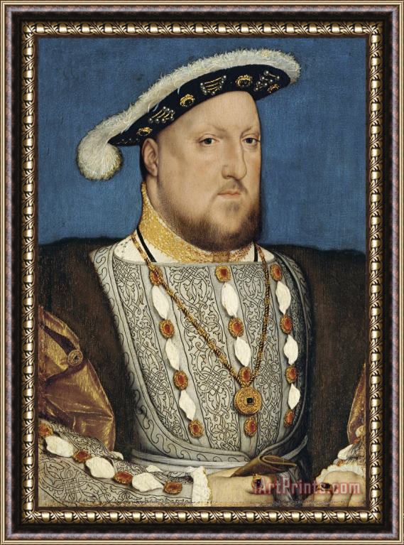 Hans Holbein the Younger Portrait of Henry VIII of England Framed Painting
