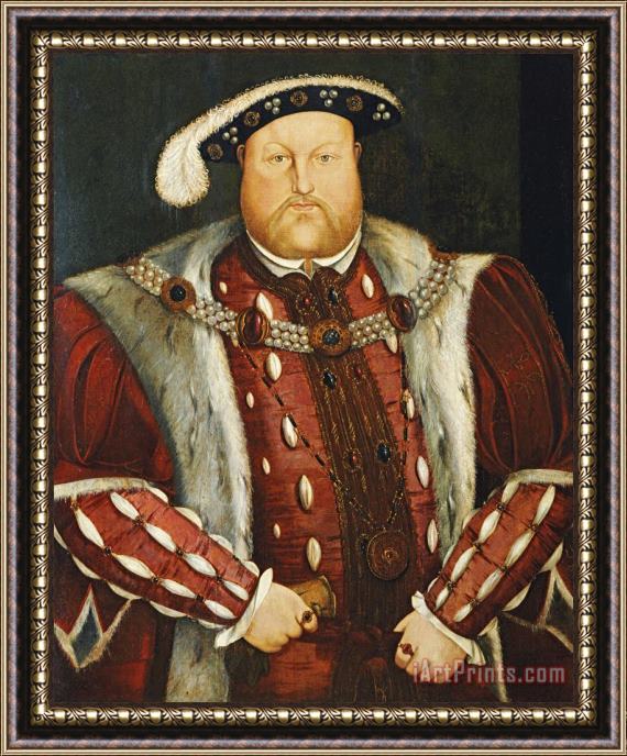 Hans Holbein the Younger Portrait of King Henry VIII Framed Painting