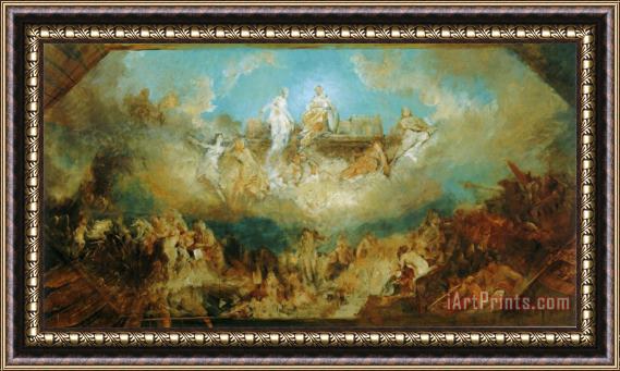 Hans Makart Sinking of The Nibelung Stronghold Into The Rhine Framed Painting