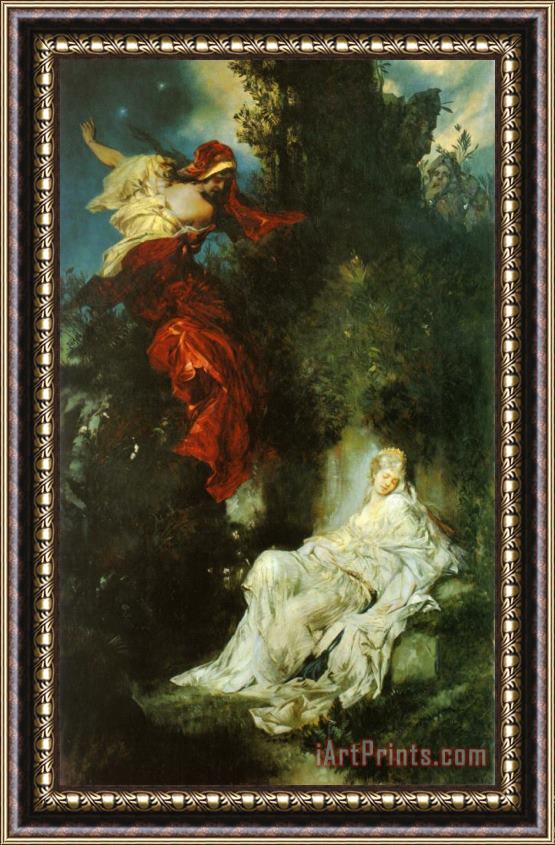 Hans Makart Snow White Sleeping Framed Painting