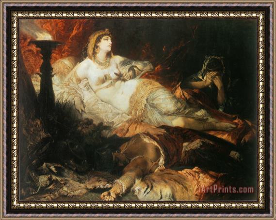 Hans Makart The Death of Cleopatra Framed Painting