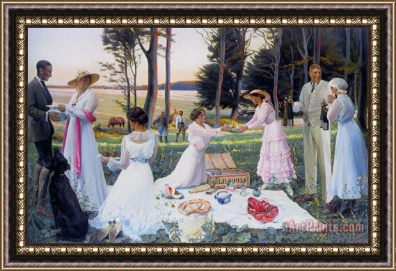 Harald Slott Moller The Afternoon Picnic Framed Painting