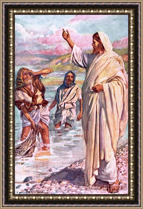 Harold Copping The Call Of Andrew And Peter Framed Print