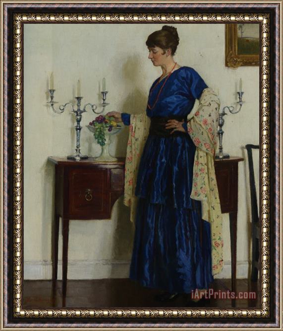 Harold Harvey Portrait of The Artists Wife Framed Painting