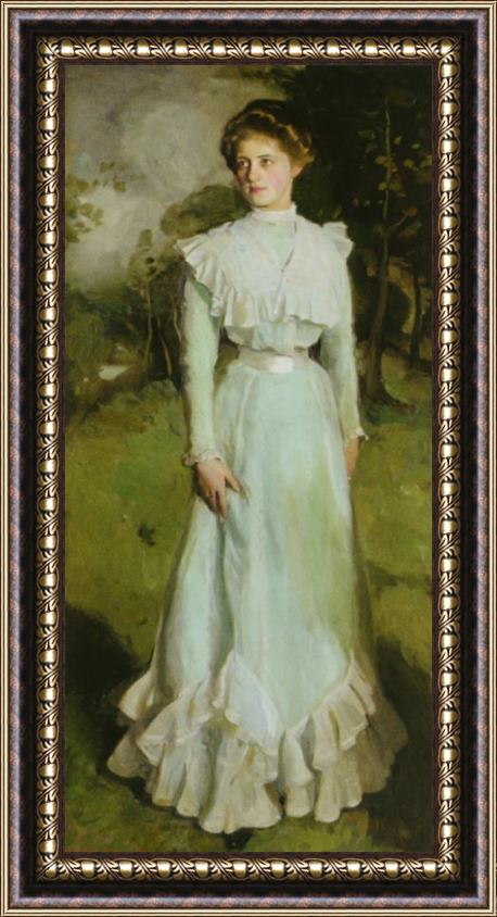 Harrington Mann Portrait of Miss Isabella Nairn Framed Painting