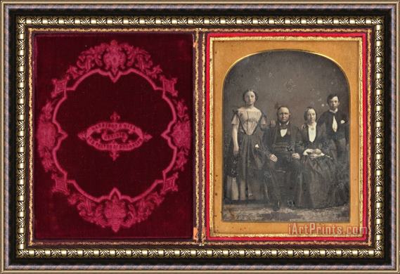 Harrison & Hill Group Portrait of an Unidentified Family Framed Painting