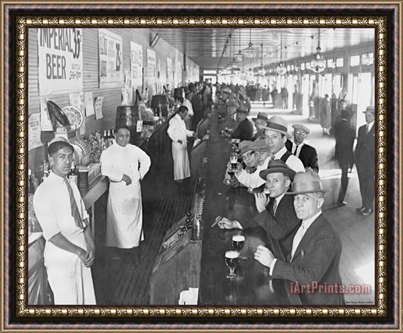 Harry Bishop Mexicali Beer Hall in Tijuana, Mexico Framed Print