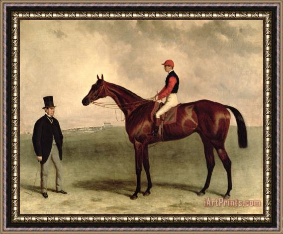 Harry Hall Gladiateur With Harry Grimshaw Up And His Owner Count Frederic De Lagrange Framed Painting