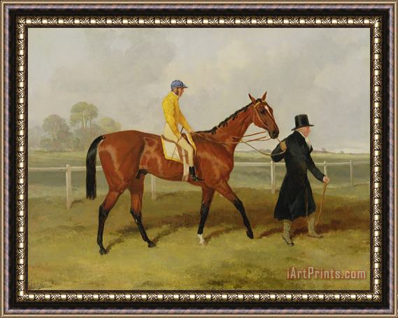 Harry Hall Sir Tatton Sykes Leading In The Horse Sir Tatton Sykes With William Scott Up Framed Painting