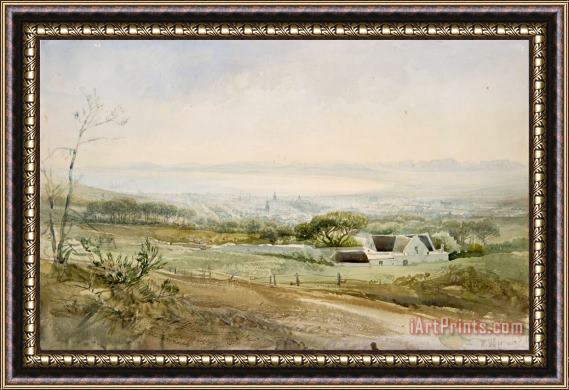 Heinrich Hermann Cape Town From The Top of Kloof Street Framed Print