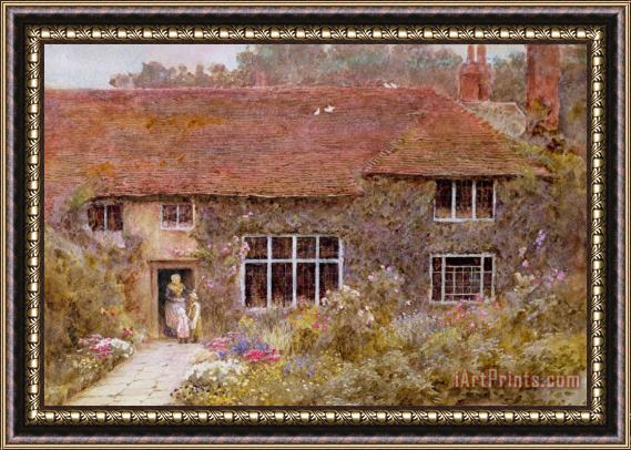 Helen Allingham A Surrey Cottage Framed Painting